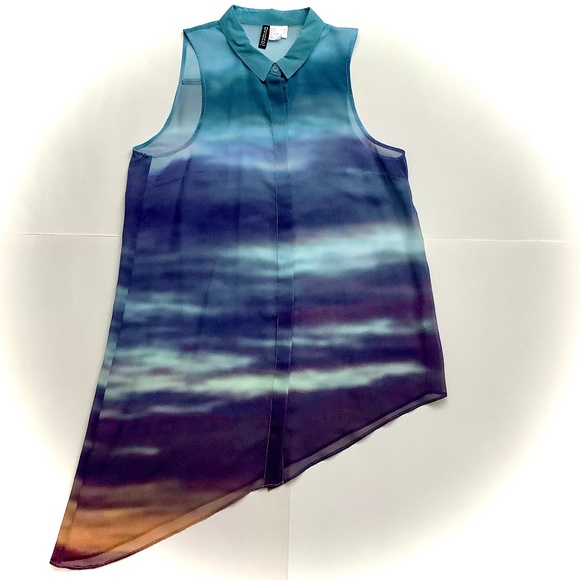 Gossamer Sunrise Asymmetrical Top - Picture 1 of 3